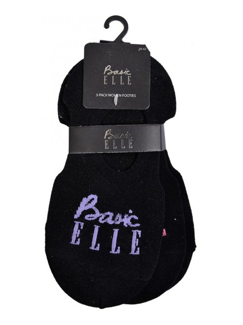 Chaussettes femme ELLE Basic - Pack de 3 - Kiabi