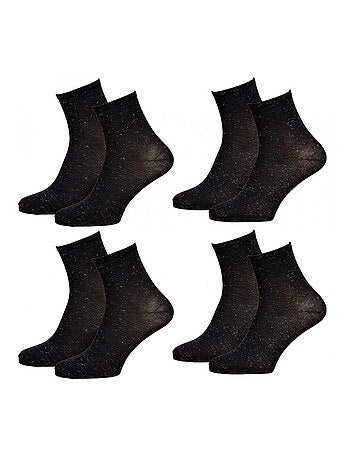 Chaussettes Femme Fantaisie Confort Coton Majoritaire - Pack de 4