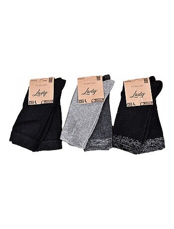 Chaussettes Femme Fantaisie Confort Coton Majoritaire - Pack de 6