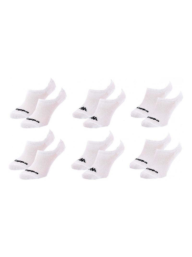 Chaussettes Femme FOOTIES KAPPA - Pack de 6 Blanc - Kiabi