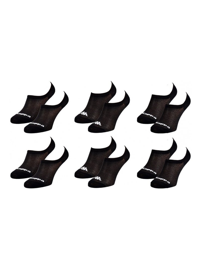 Chaussettes Femme FOOTIES KAPPA - Pack de 6 Noir - Kiabi