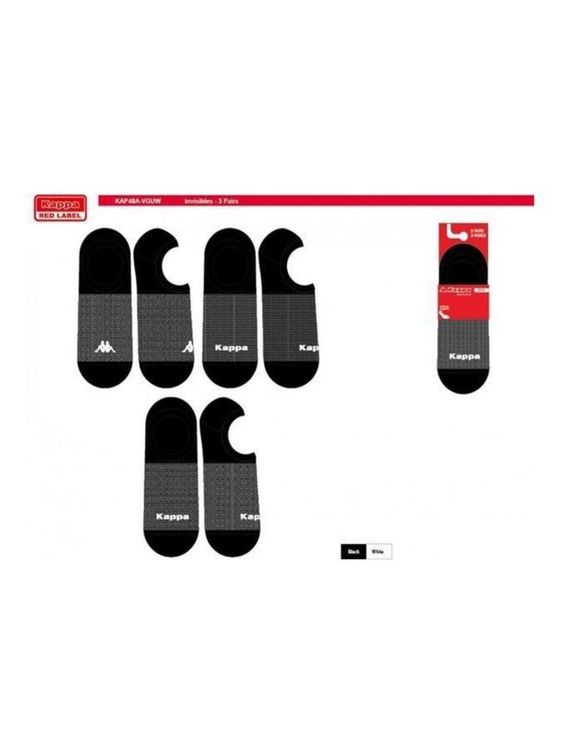 Chaussettes Femme FOOTIES KAPPA - Pack de 6 Noir - Kiabi