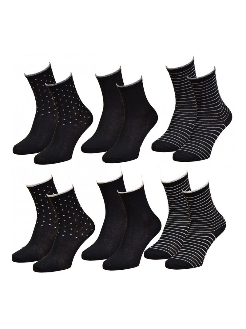 Chaussettes femme INFINITIF - Pack de 12 Multicolore - Kiabi