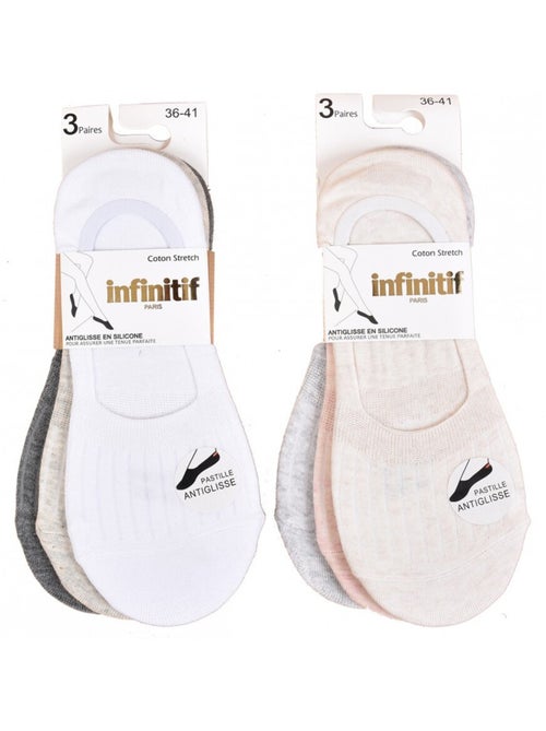Chaussettes femme INFINITIF - Pack de 6 - Kiabi