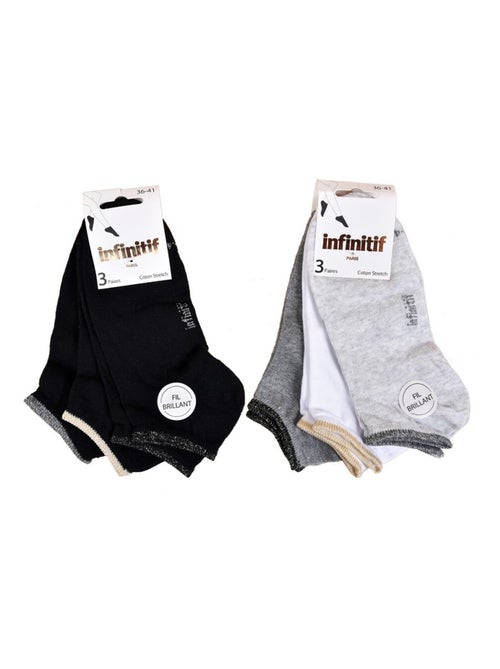 Chaussettes femme INFINITIF - Pack de 6 - Kiabi
