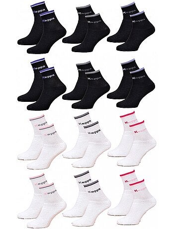 Chaussettes Femme KAPPA Modèle Tennis -Assortiment modèles photos selon arrivages- - Pack de 12