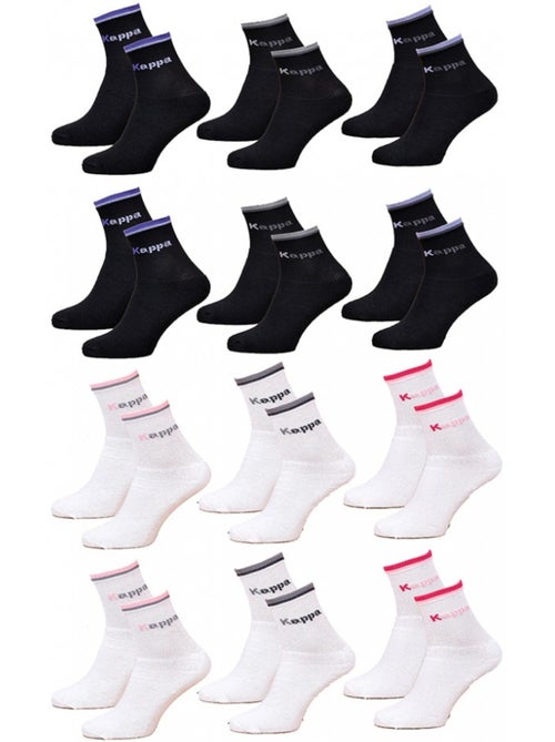Chaussettes Femme KAPPA Modèle Tennis -Assortiment modèles photos selon arrivages- - Pack de 12 - Kiabi