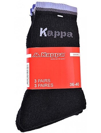 Chaussettes Femme KAPPA Modèle Tennis -Assortiment modèles photos selon arrivages- - Pack de 3
