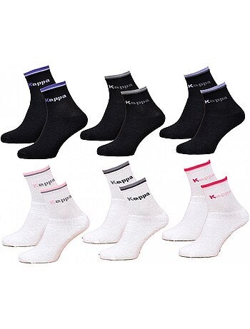 Chaussettes Femme KAPPA Modèle Tennis -Assortiment modèles photos selon arrivages- - Pack de 6
