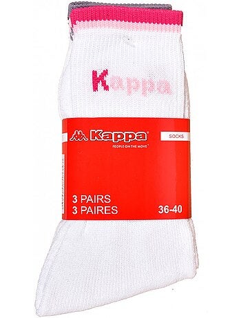 Chaussettes Femme KAPPA Modèle Tennis -Assortiment modèles photos selon arrivages- - Pack de 6