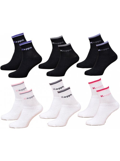 Chaussettes Femme KAPPA Modèle Tennis -Assortiment modèles photos selon arrivages- - Pack de 6 - Kiabi