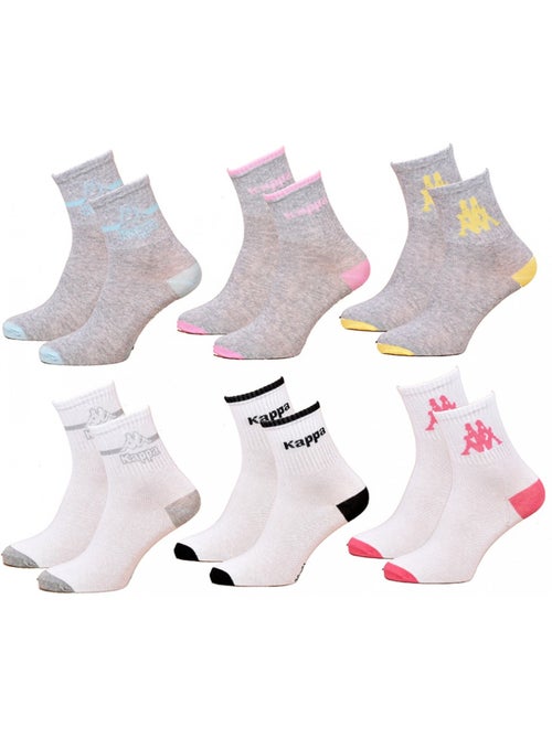 Chaussettes Femme KAPPA QUARTER - Pack de 6 - Kiabi