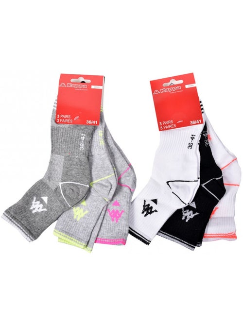 Chaussettes Femme KAPPA QUARTER - Pack de 6 - Kiabi
