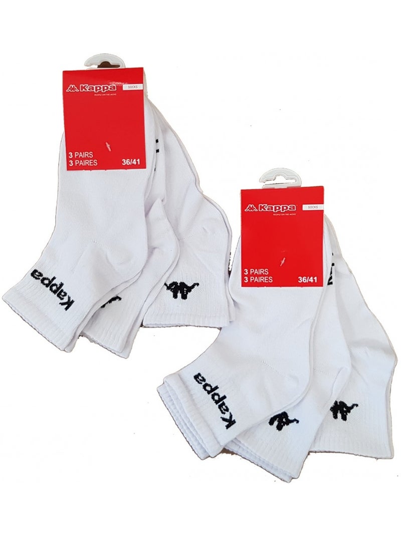 Chaussettes Femme KAPPA QUARTER - Pack de 6 Multicolore - Kiabi