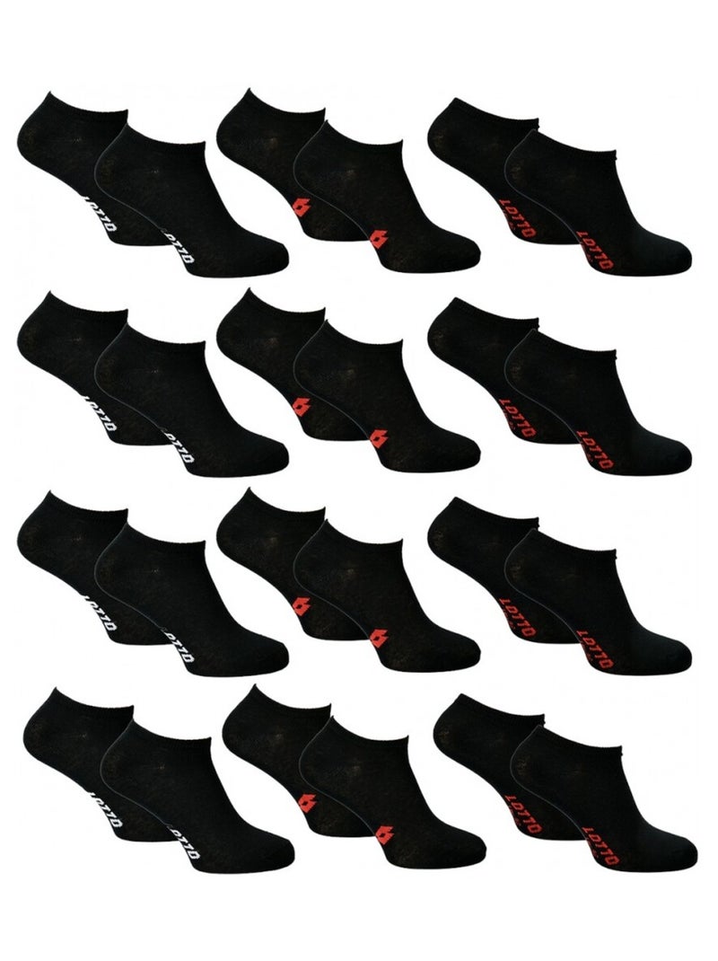 Chaussettes Femme LOTTO - Pack de 12 Noir - Kiabi