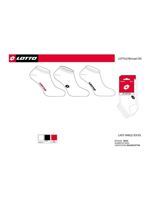 Chaussettes Femme LOTTO - Pack de 6 - Kiabi