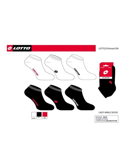 Chaussettes Femme LOTTO - Pack de 6 - Kiabi