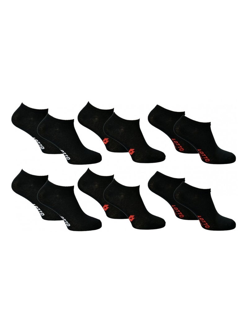 Chaussettes Femme LOTTO - Pack de 6 Noir - Kiabi
