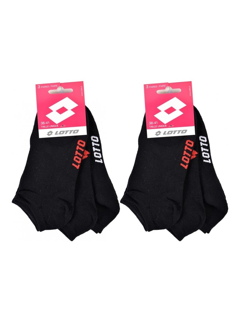 Chaussettes Femme LOTTO - Pack de 6 Noir - Kiabi