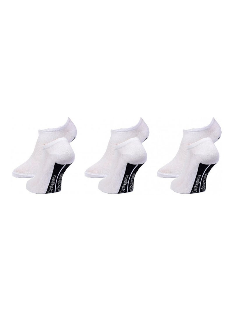 Chaussettes femme LULU CASTAGNETTE - Pack de 3 Blanc Blanc - Kiabi