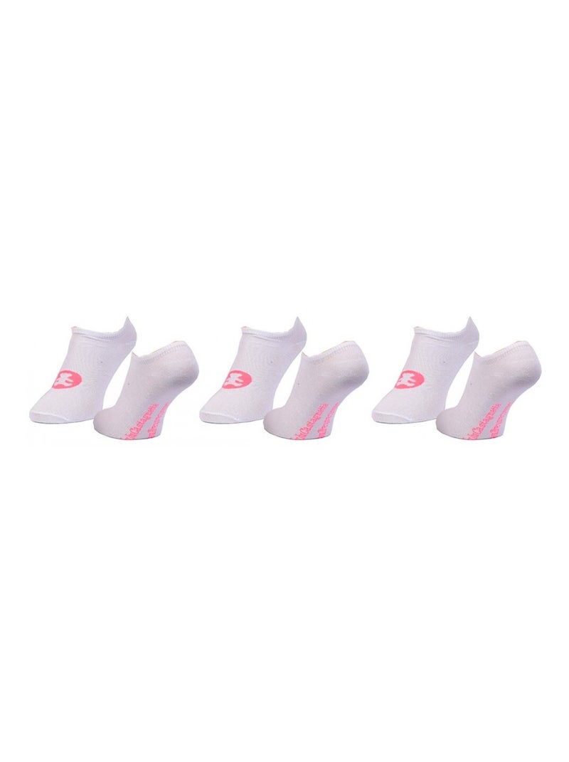 Chaussettes femme LULU CASTAGNETTE - Pack de 3 Blanc Rose - Kiabi