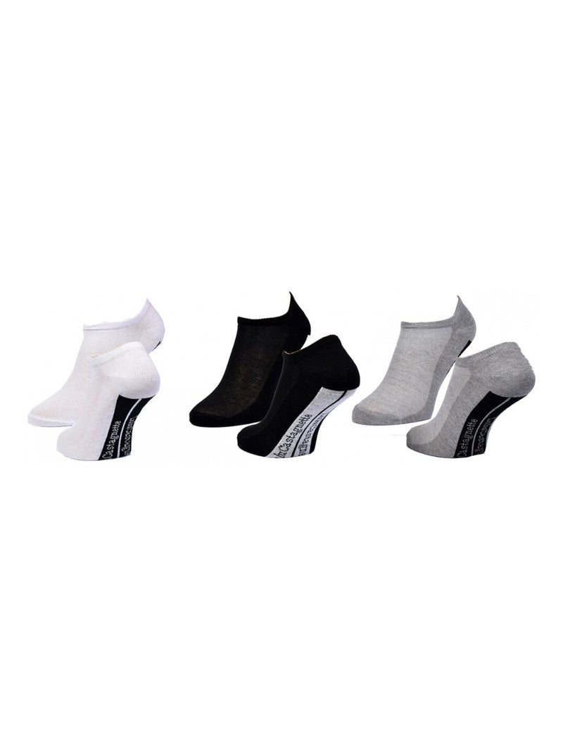 Chaussettes femme LULU CASTAGNETTE - Pack de 3 Noir Blanc Gris - Kiabi