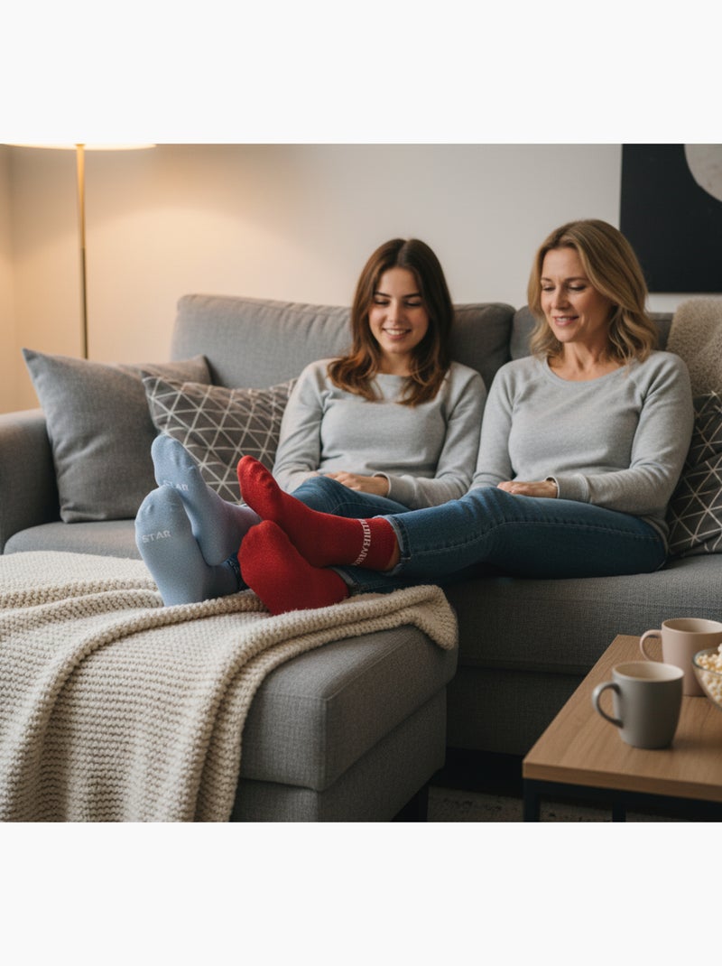 Chaussettes Femme Lurex Message Humoristique Pack de 2 Paires Rouge - Kiabi