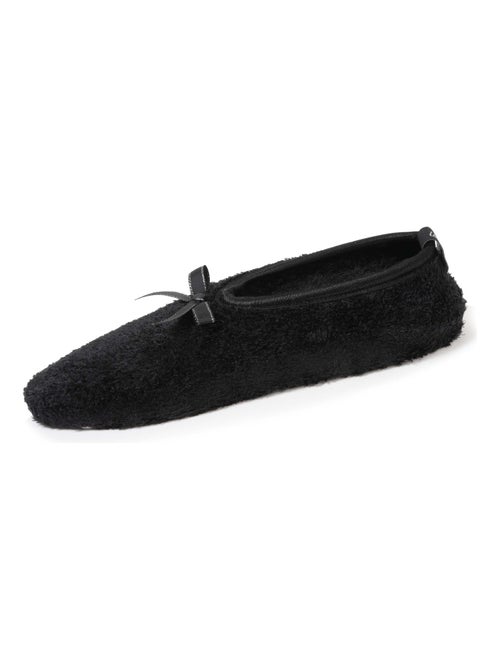 Chaussettes femme maille peluche noir Isotoner - Kiabi
