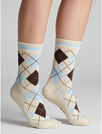 Chaussettes femme motif losanges 'deeluxe'