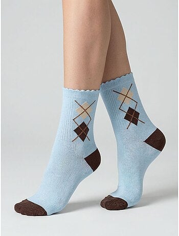 Chaussettes femme motif losanges 'deeluxe'