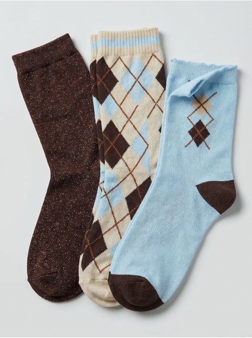Chaussettes femme motif losanges 'deeluxe' - Kiabi