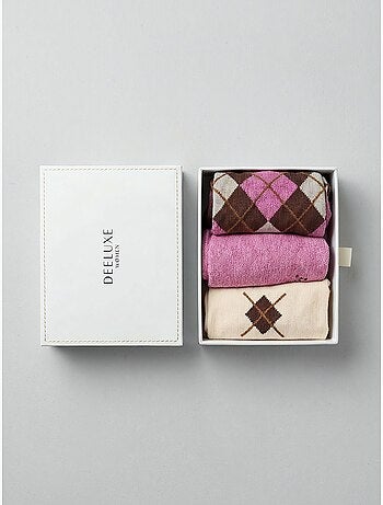 Chaussettes femme motif losanges 'deeluxe'