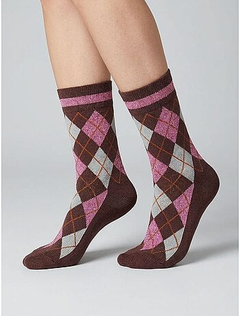 Chaussettes femme motif losanges 'deeluxe'