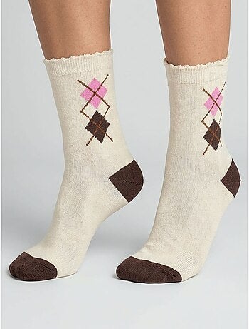 Chaussettes femme motif losanges 'deeluxe'