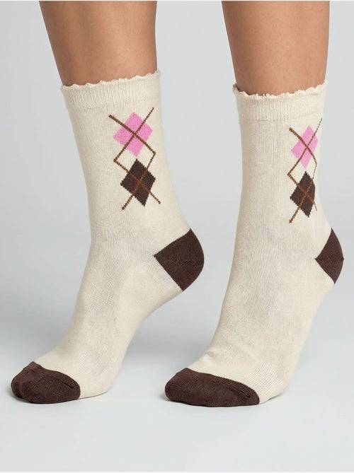Chaussettes femme motif losanges 'deeluxe' - Kiabi Chaussettes femme motif losanges 'deeluxe' - Kiabi