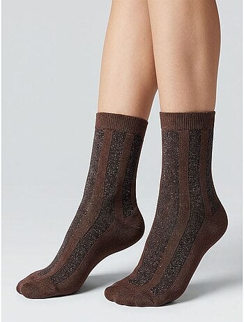 Chaussettes femme motif zèbre 'deeluxe'