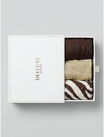 Chaussettes femme motif zèbre 'deeluxe'