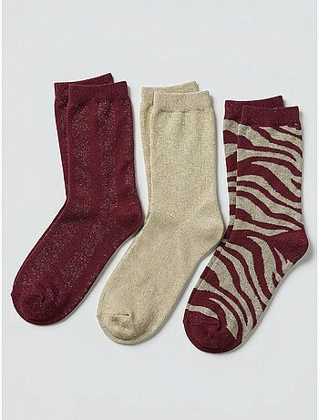 Chaussettes femme motif zèbre 'deeluxe'