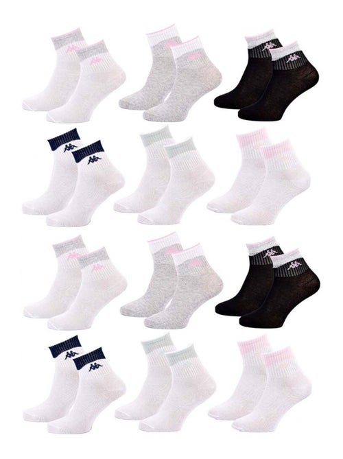 Chaussettes Femme QUARTER KAPPA - Pack de 12 - Kiabi