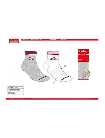 Chaussettes Femme QUARTER KAPPA - Pack de 4
