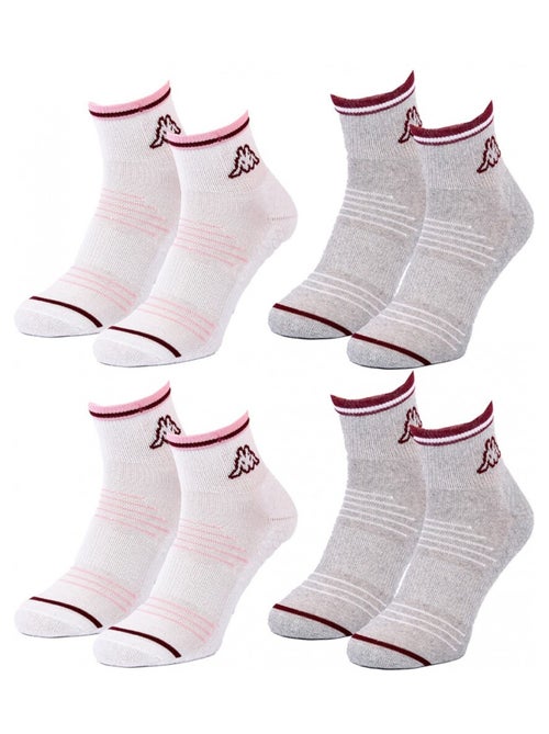 Chaussettes Femme QUARTER KAPPA - Pack de 4 - Kiabi
