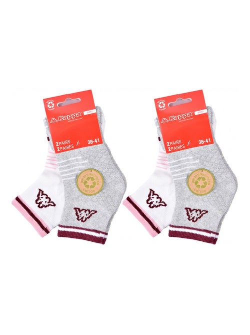 Chaussettes Femme QUARTER KAPPA - Pack de 4 - Kiabi