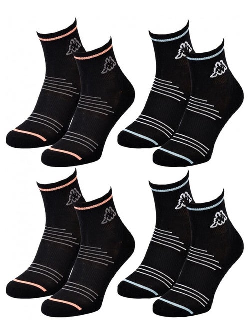 Chaussettes Femme QUARTER KAPPA - Pack de 4 - Kiabi