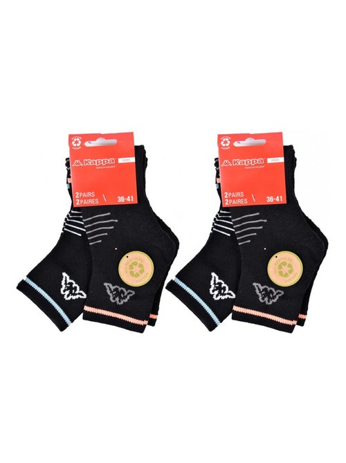 Chaussettes Femme QUARTER KAPPA - Pack de 4 - Kiabi