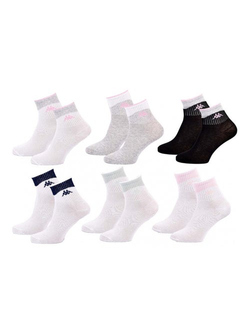 Chaussettes Femme QUARTER KAPPA - Pack de 6 - Kiabi