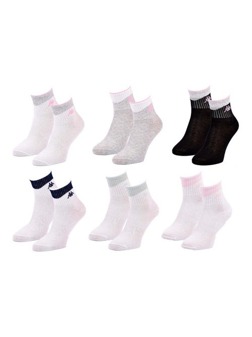 Chaussettes Femme QUARTER KAPPA - Pack de 6 - Kiabi