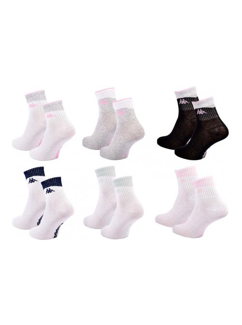 Chaussettes Femme QUARTER KAPPA - Pack de 6 - Kiabi