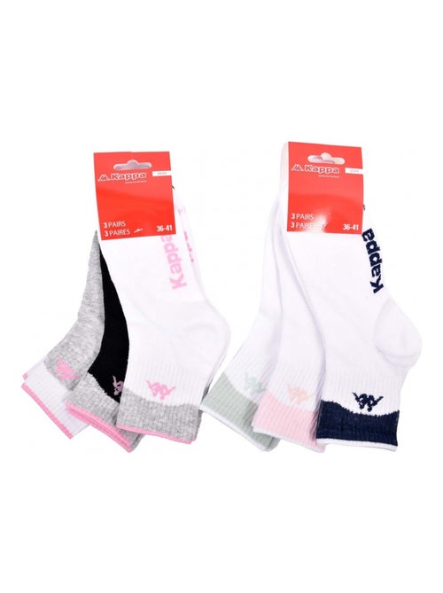 Chaussettes Femme QUARTER KAPPA - Pack de 6 - Kiabi