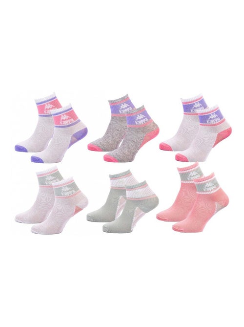 Chaussettes Femme QUARTER KAPPA - Pack de 6 - Kiabi