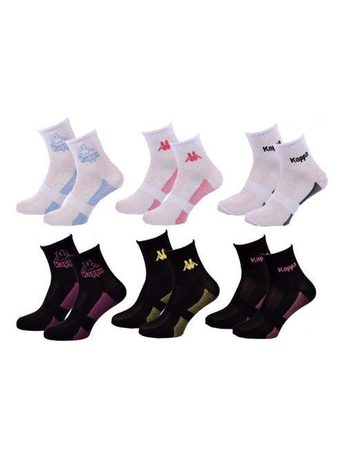 Chaussettes Femme QUARTER KAPPA - Pack de 6 - Kiabi